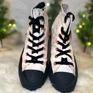 RARE converse all star high top floral WOMENS size 7